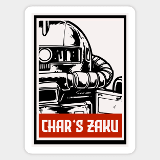 char's zaku Sticker